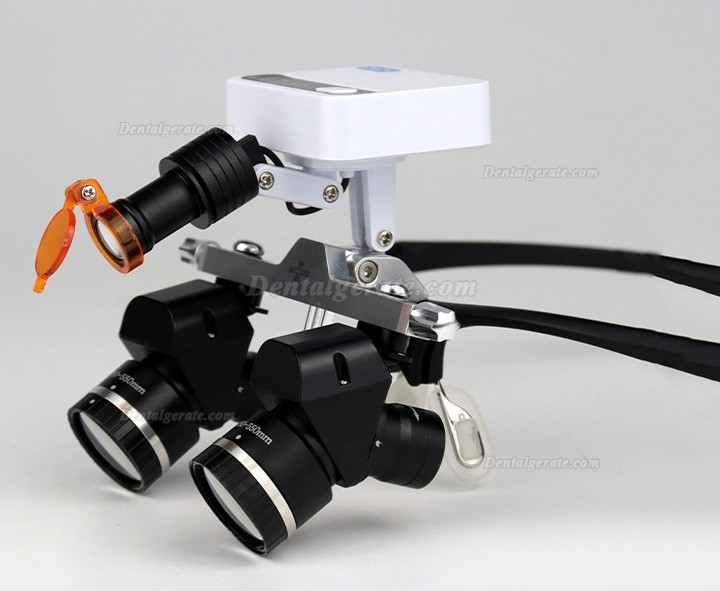 WJ YWJ-MG11U 3.0X-5.0X Dental Flip-up Ergonomic Lupenbrille (Aluminiumrahmen, Einstellbare Vergr&ouml;&szlig;erung) mit Lupenbrille Licht Zahnarzt